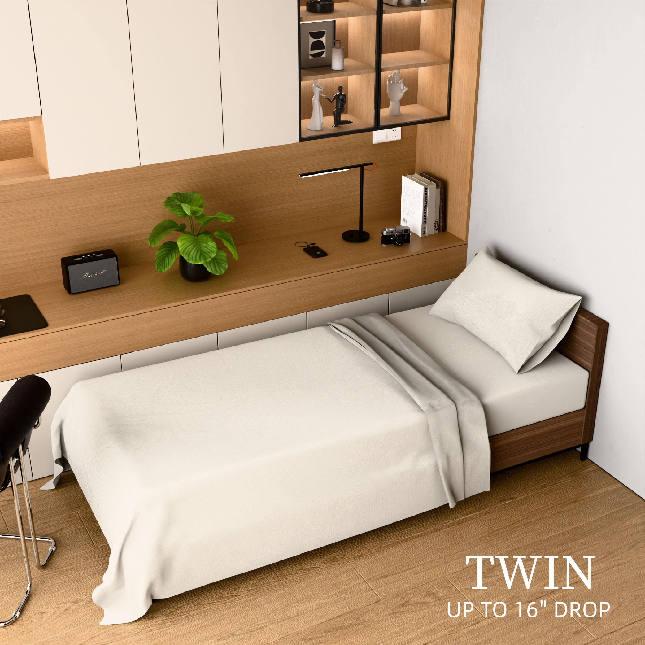 Bedding Twin Bed Sheets Set - 3 Piece Bedding - Brushed Microfiber - Shrinkage And Fade Resistant - Easy Care (Twin, White)_voghion.com
